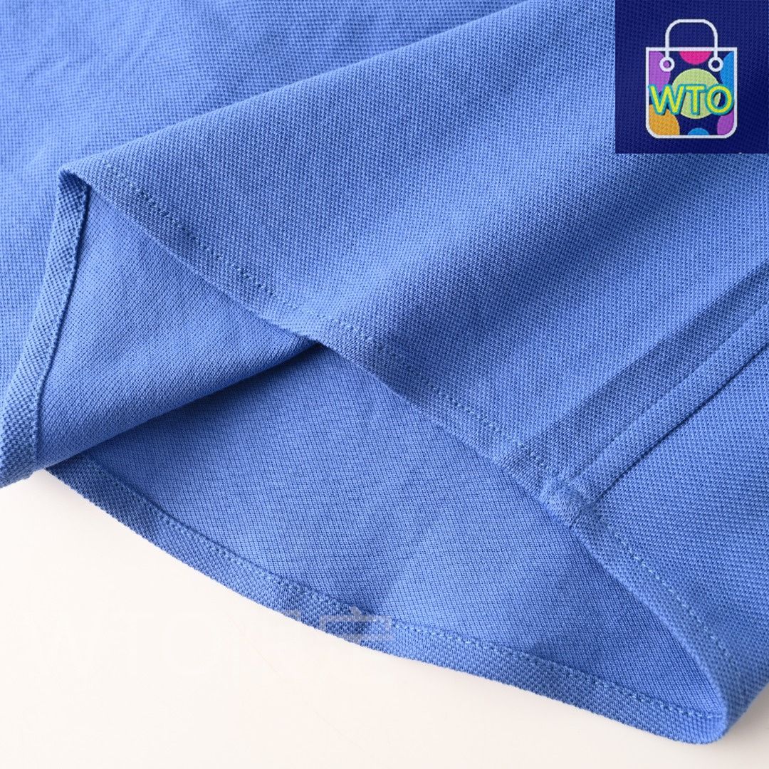 ミュウミュウ 青色小ロゴコットンピケロングスリーブシャツシリーズアウター