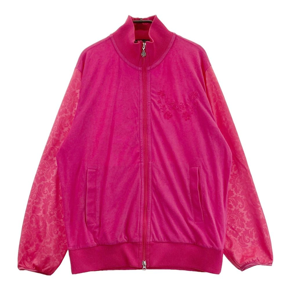 サイズ 4 DANCE WITH DRAGON ダンスウィズドラゴン ジップジャケット スカル 総柄 ピンク系 240101558189 ゴルフウェア メンズ ストスト