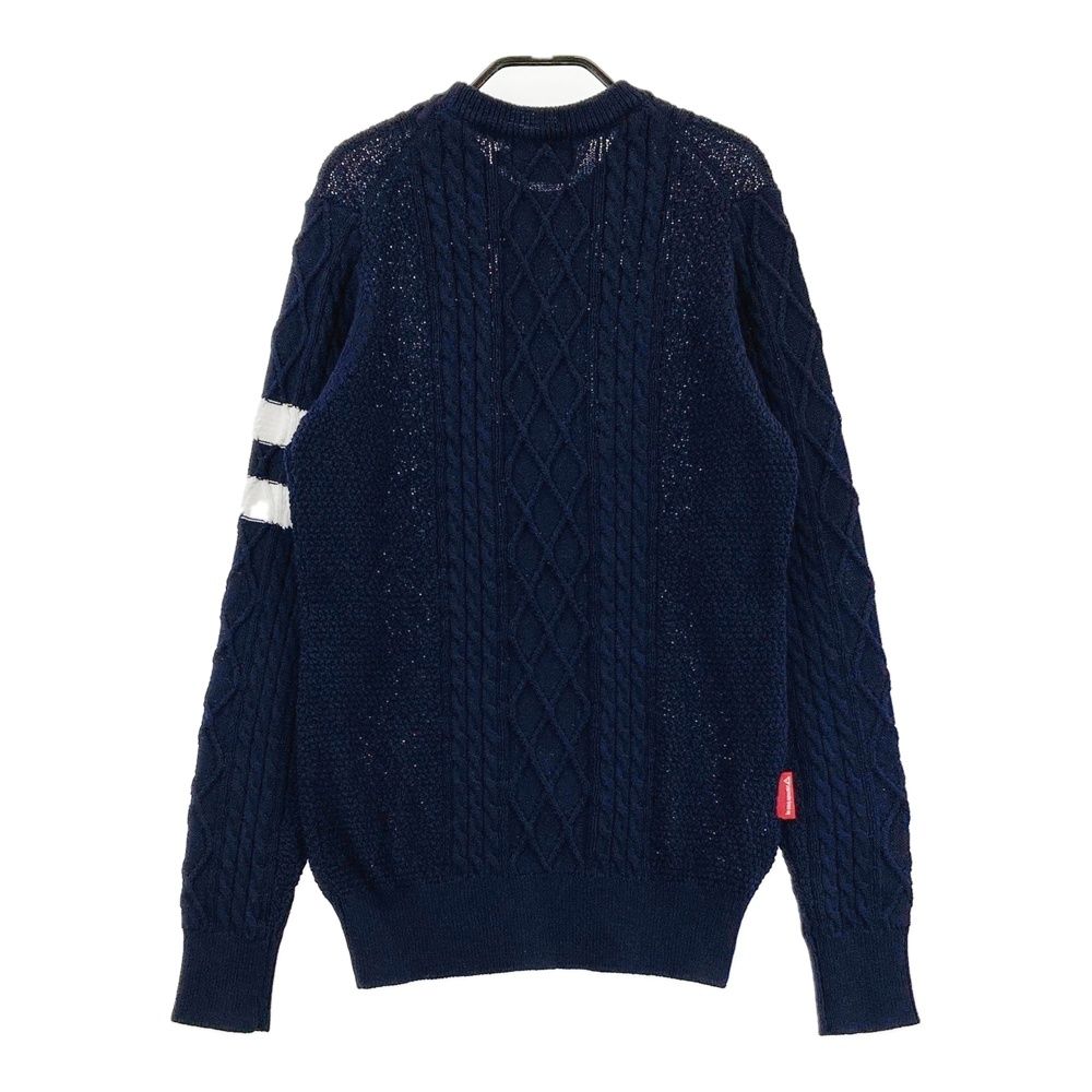 サイズ：L LE COQ GOLF ルコックゴルフ ニットセーター ネイビー系