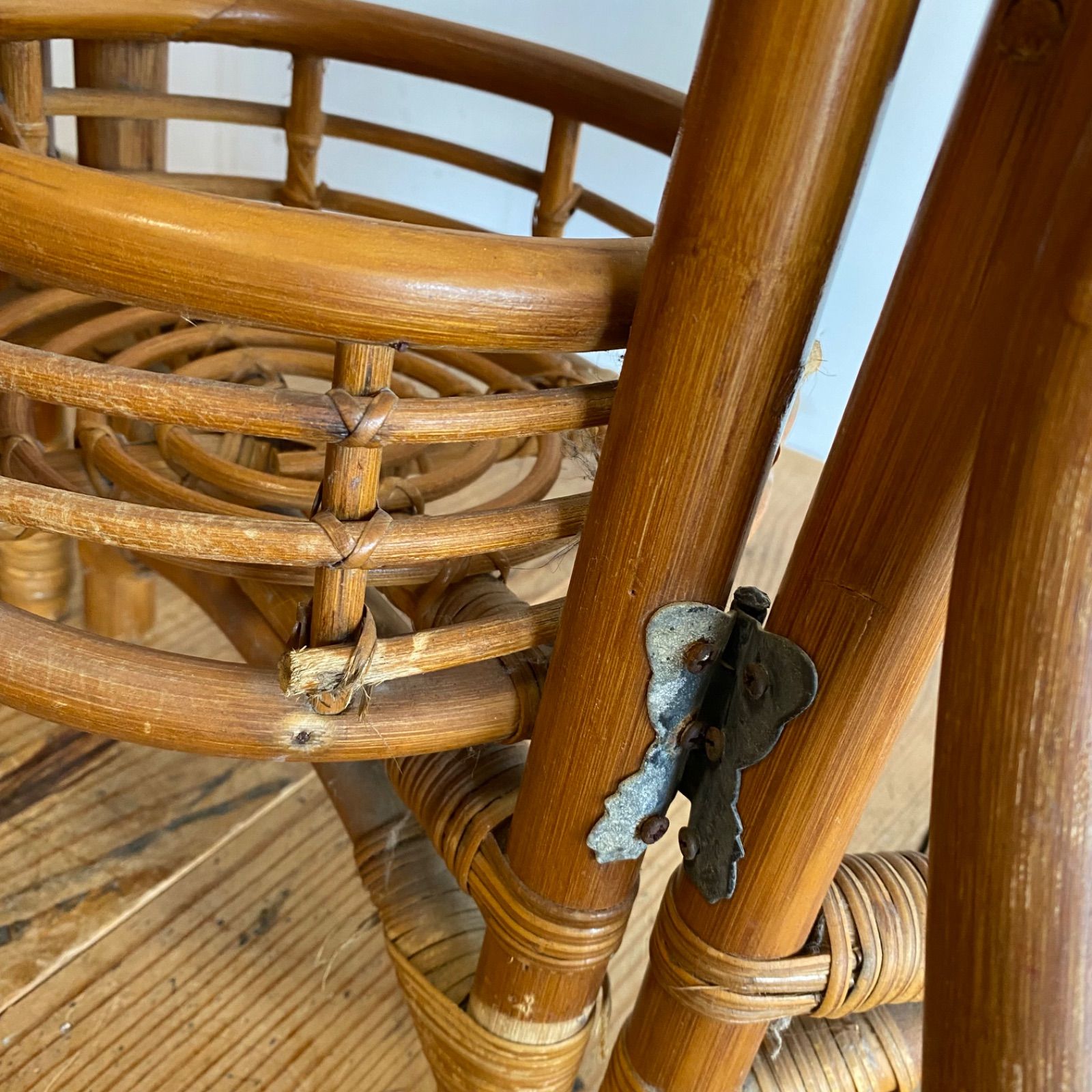 ヴィンテージ ラタン フラワースタンド 飾り棚 プランタースタンド