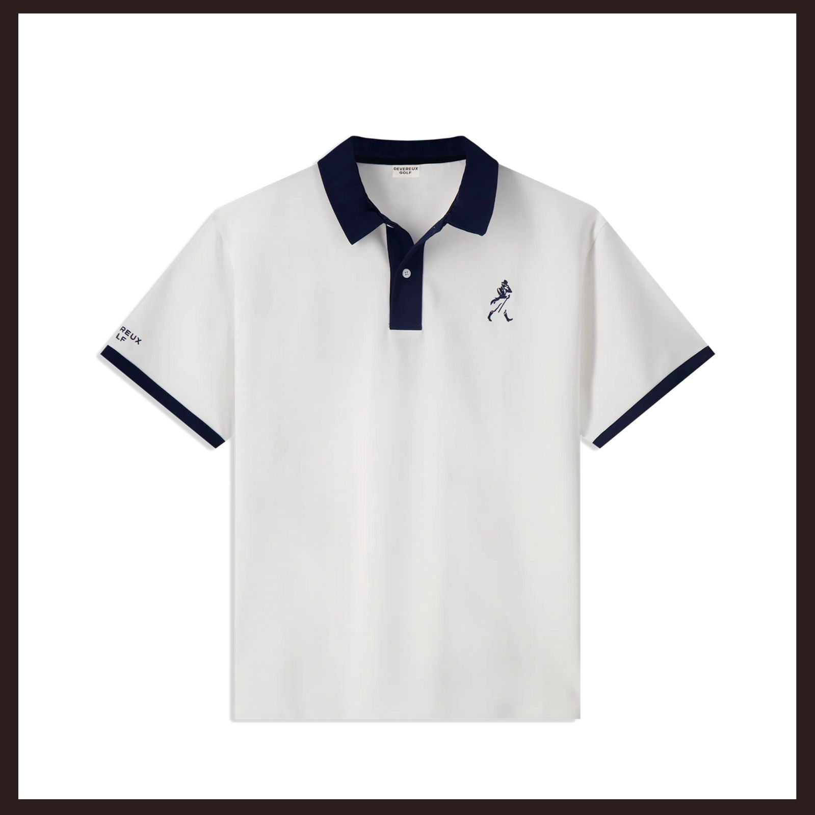 DEVEREUX GOLF×Johnnie Walker ロゴポロシャツ L ホワイト デヴァローゴルフ ジョニーウォーカー