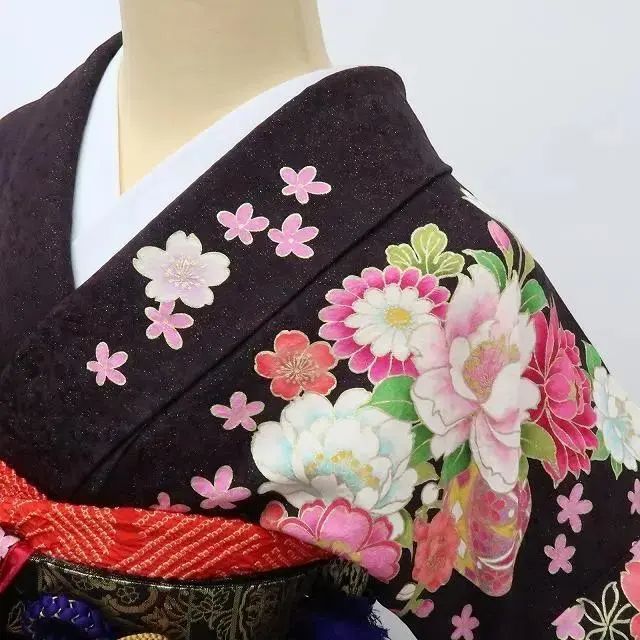 百華❀Y2883◇美品 正絹 銀通し 高級手縫い仕立て 成人式 トールサイズ