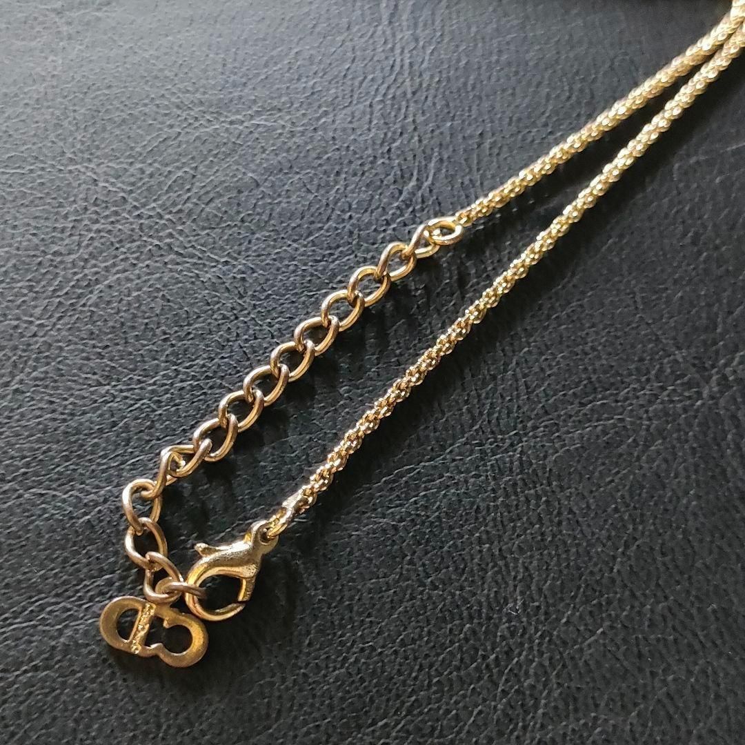  Dior ディオール ネックレス リーフ 葉 ゴールド ラインストーン ネックレス アクセサリー