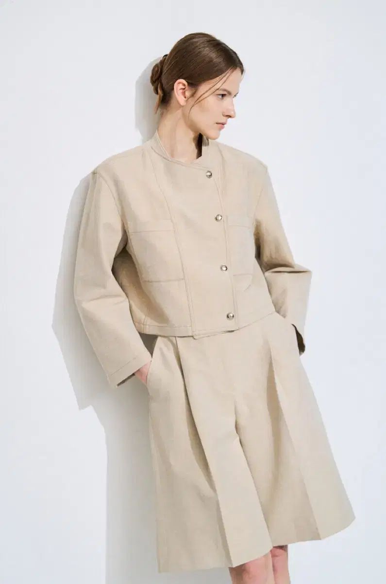 2025 TIME リネン ブレンド ボタン ジャケット The HANDSOME