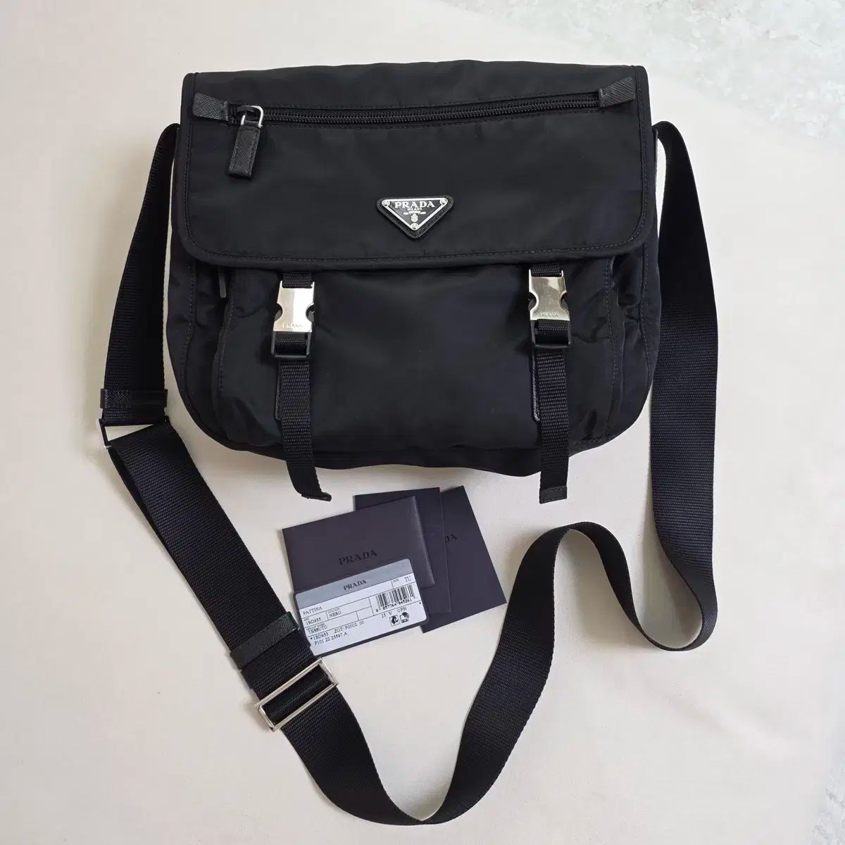 プラダPRADA 三角ロゴ テスート クロスバック