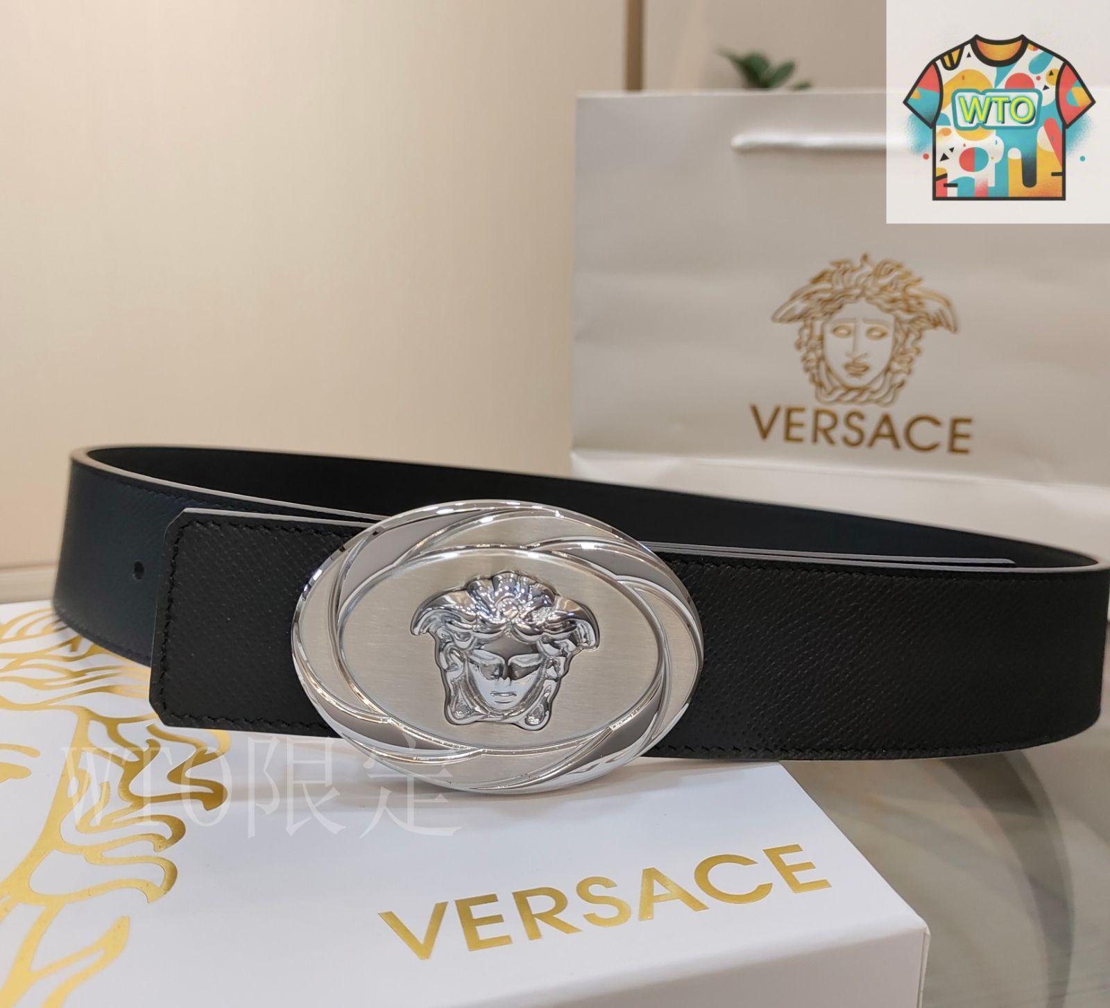 WTO通販 Versace ヴェルサーチ レザーベルト-WTO輸入-TXY12