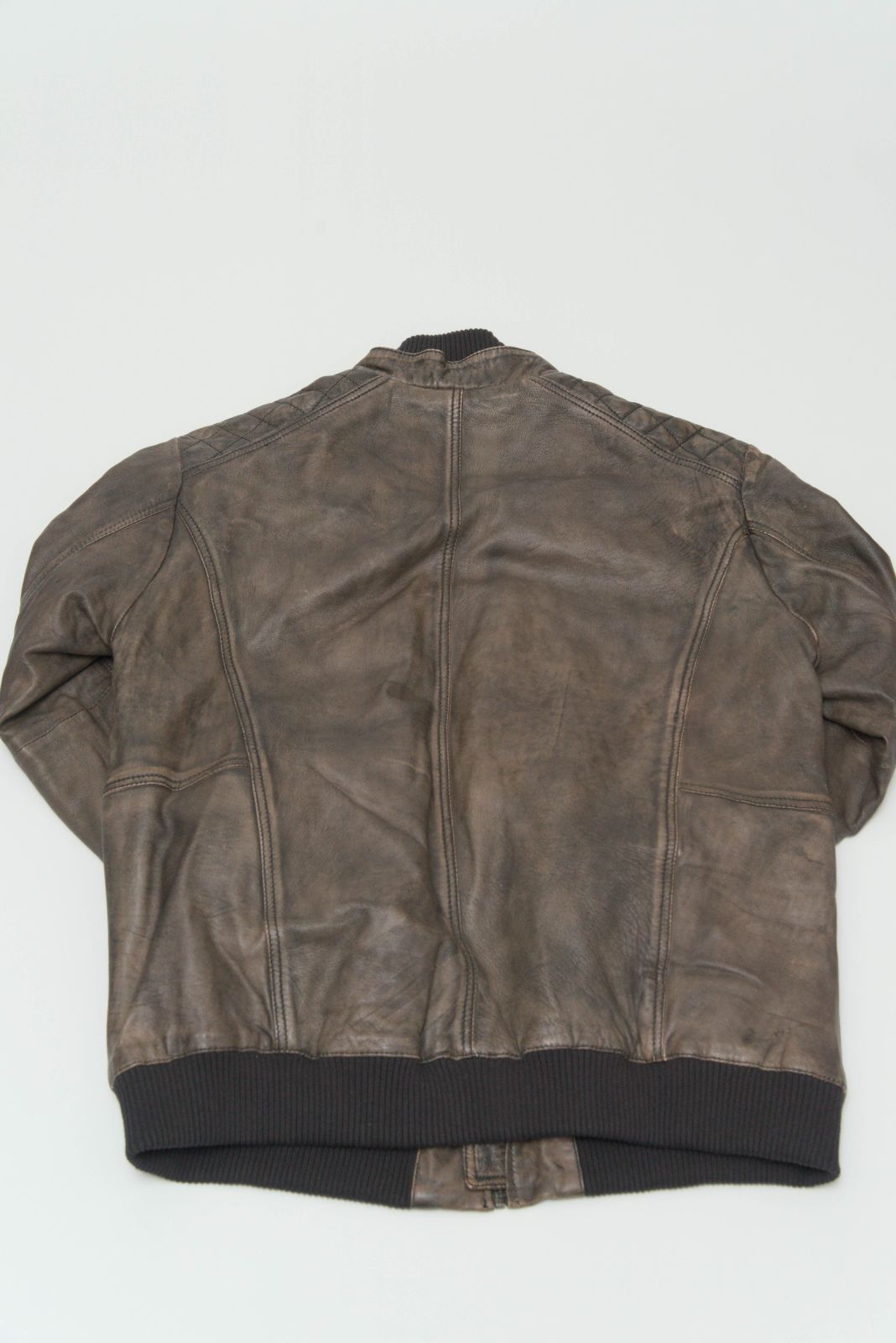 ユーロ 古着 BABISTA ライダースジャケット ラムレザー レザージャケット