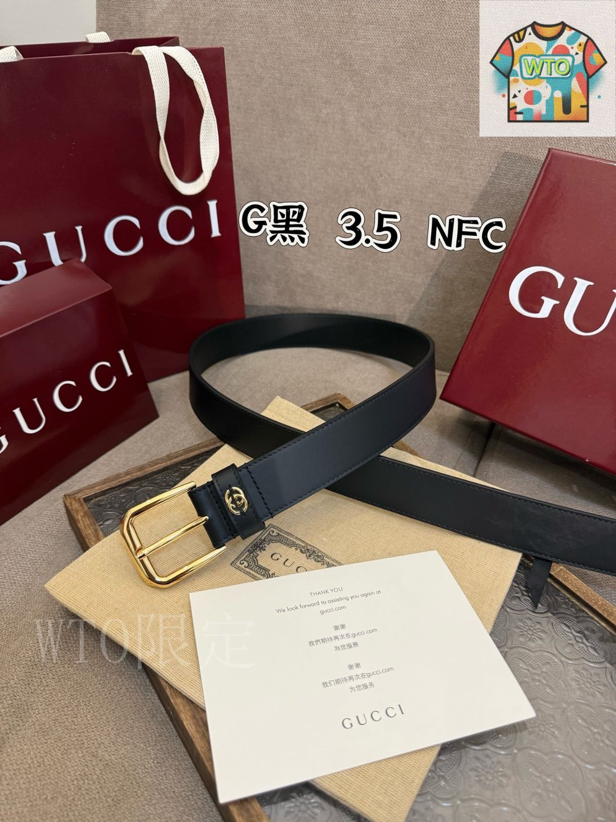 WTO通販 Gucci グッチ G ピンバックルベルト-WTO輸入-UJL76