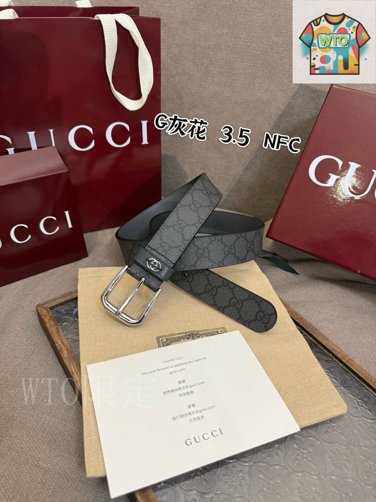 WTO通販 Gucci グッチ G ピンバックルベルト-WTO輸入-QFV57