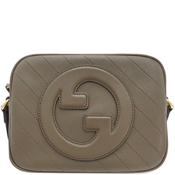 グッチ GUCCI ショルダーバッグ ブロンディ スモール レザー カーキ ゴールド金具 ブラウン 742360 保存袋