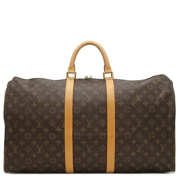 ルイヴィトン LOUIS VUITTON ボストンバッグ キーポル 55 モノグラムキャンバス モノグラム ゴールド金具 茶 M41424 FL1010