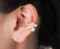 cocoshnik 40581230 K10 YG 淡水パール ピアス 片耳用