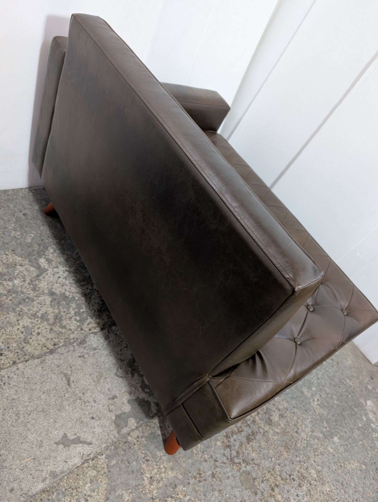  ソファ カウチソファ ヴィンテージ風デザイン ヴィンテージブラウン ソファベッドダブル 2人掛け 3人掛けソファ ソファ ソファベッド