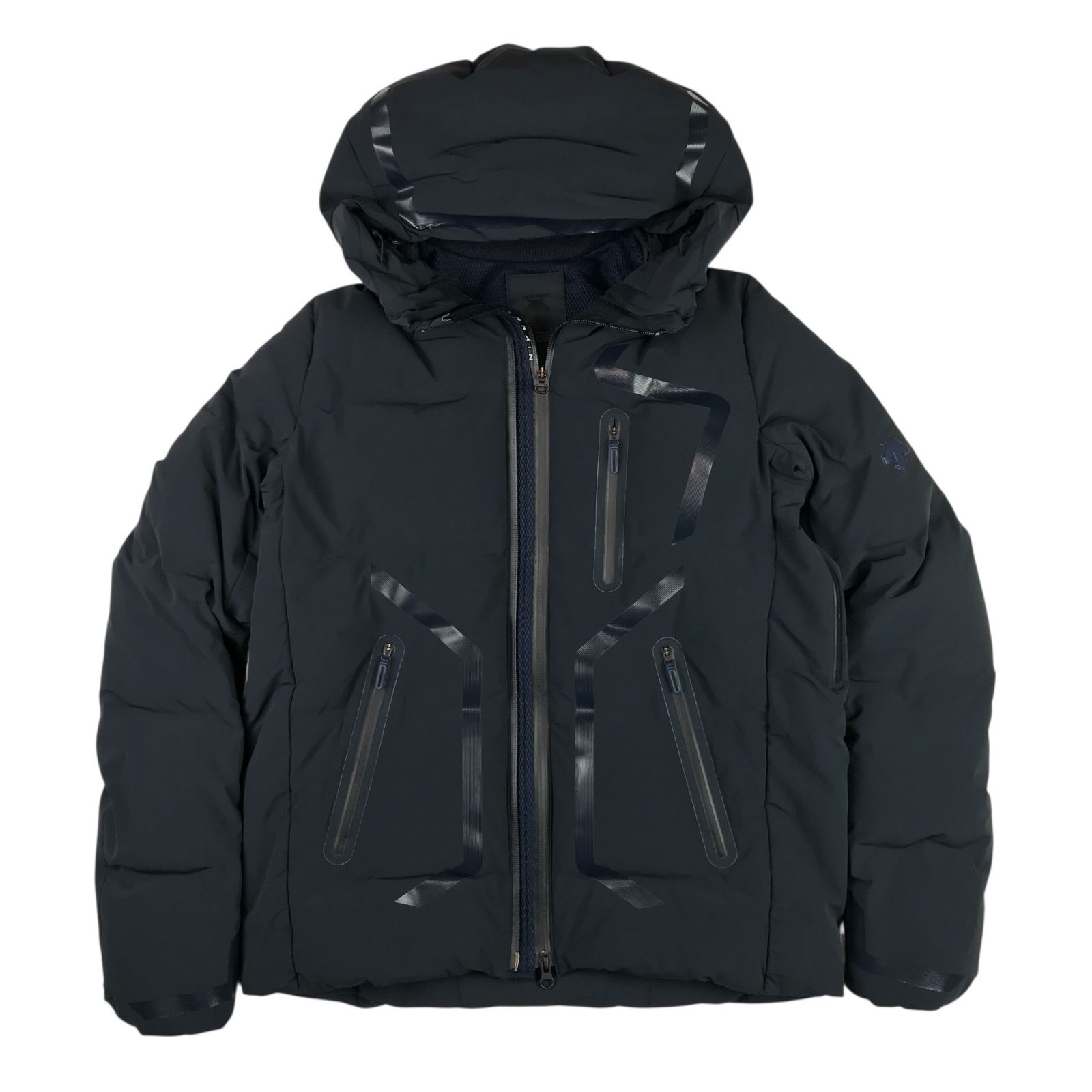 DESCENTE」 ダウンジャケット S ブラック メンズ ギャランティーカード 