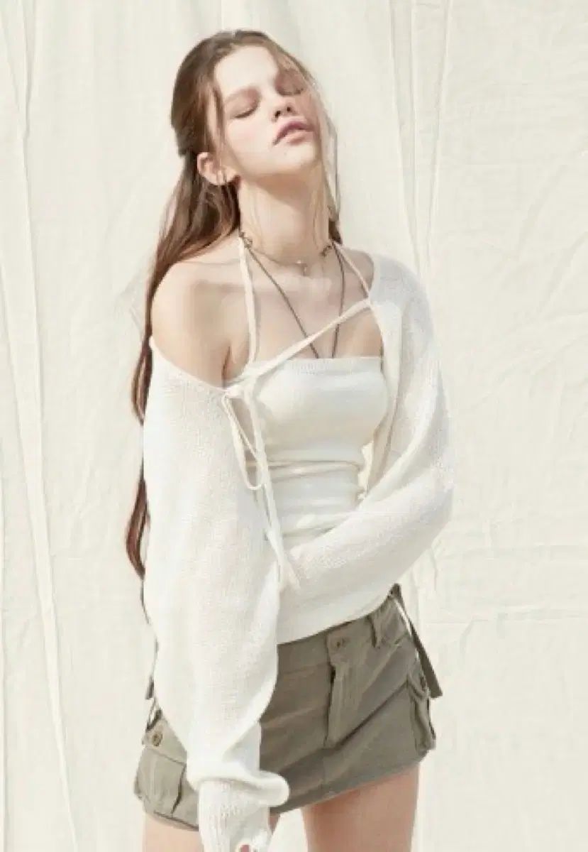 ペインオアプレジャー Daphne ボレロ カーディガン セット アイボリー