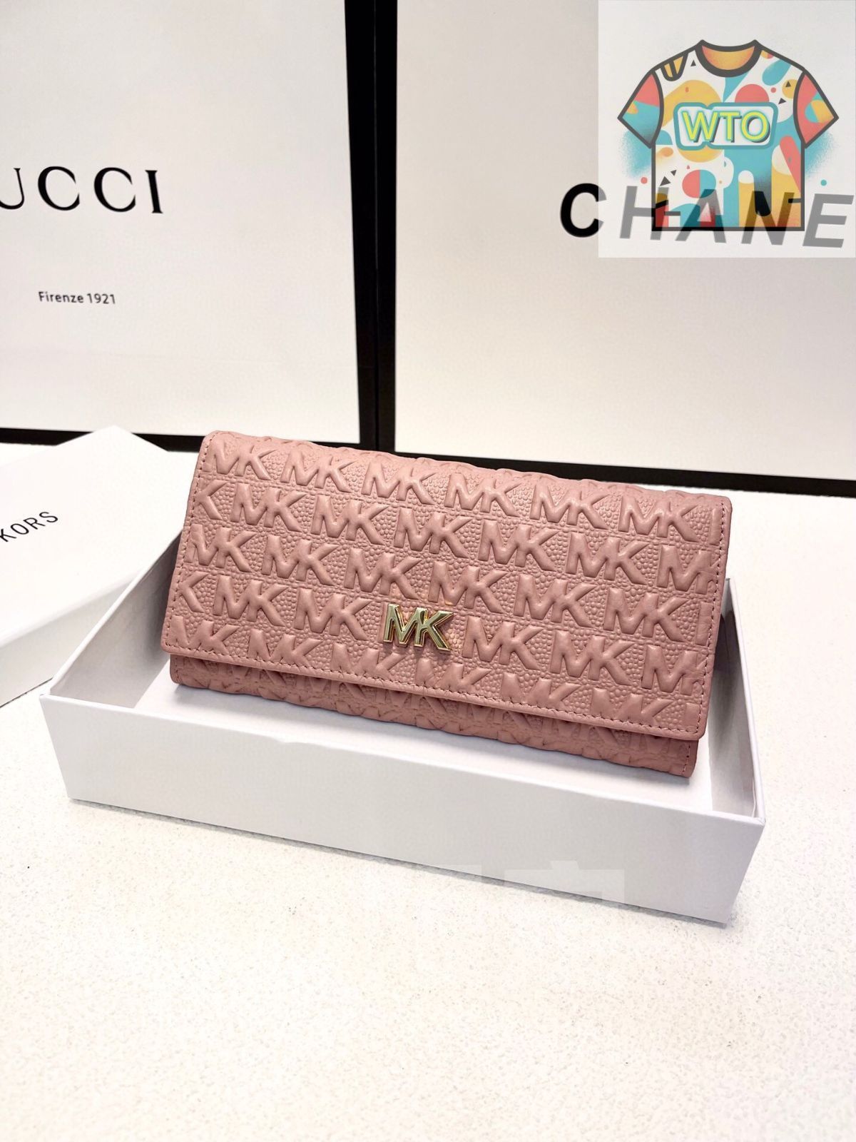 Michael Kors マイクハイ仕 財布 各種消費カードの伝票など 頭層の牛革を採用し 細工が精巧で コーナーに匹敵する ミニウォレット -WT0輸入