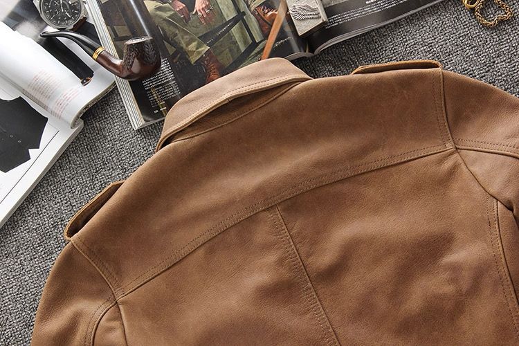 無塗り龟裂カーフ 本革レザージャケット