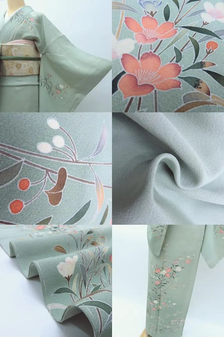 百華❀Y3859◇未着用 正絹 作家物落款 手描き友禅 手縫い仕立て 訪問着