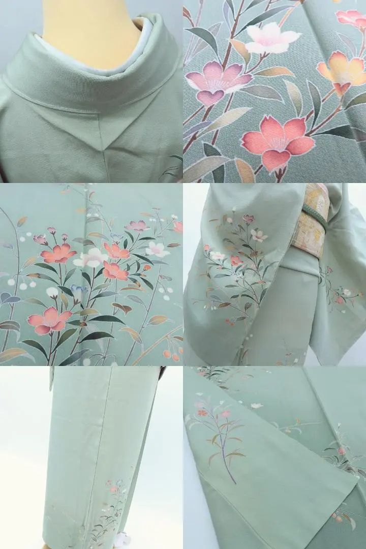 Y2450◇美品 作家物落款 手描き友禅 手縫い仕立て 袷 正絹 訪問着 着物 Y2450◇美品 作家物落款 手描き友禅 手縫い仕立て 袷 正絹 訪問着 着物