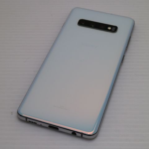 新品同様 SCV42 Galaxy S10＋ プリズムホワイト スマホ 本体 白ロム