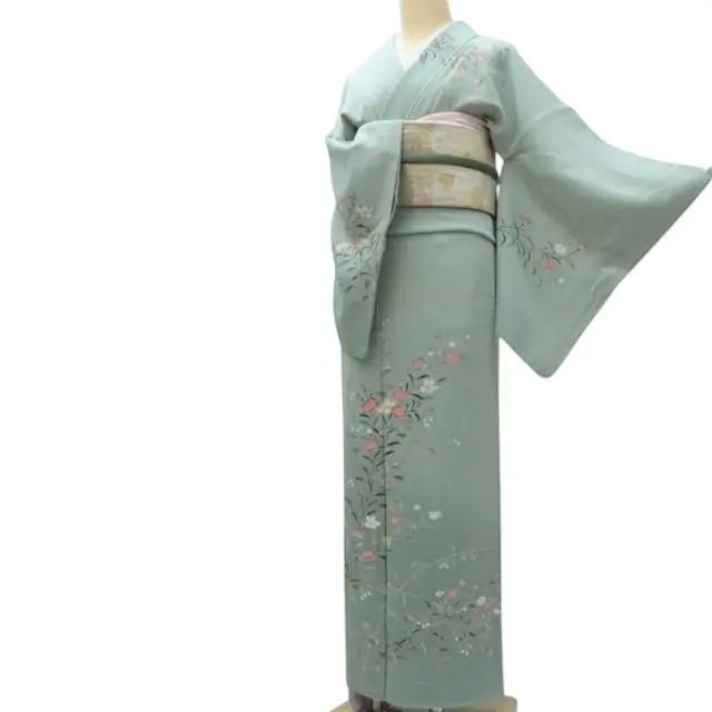 Y2450◇美品 作家物落款 手描き友禅 手縫い仕立て 袷 正絹 訪問着 着物 Y2450◇美品 作家物落款 手描き友禅 手縫い仕立て 袷 正絹 訪問着 着物