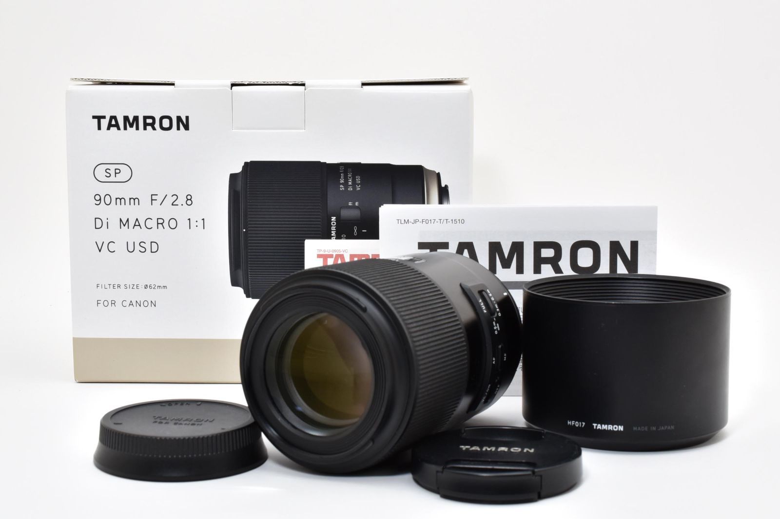 難アリ TAMRON タムロン SP 90mm F2.8 Di MACRO VC USD F017 Canon キヤノン用 元箱