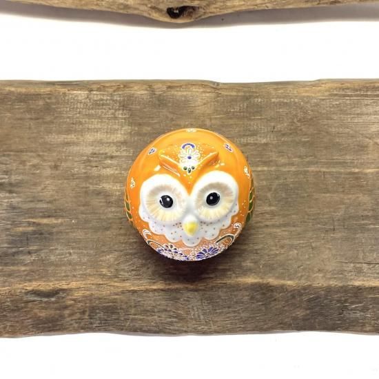 メーカー直送 九谷焼 フクロウ ふくろう クリアランス 幸運 置物 デコ