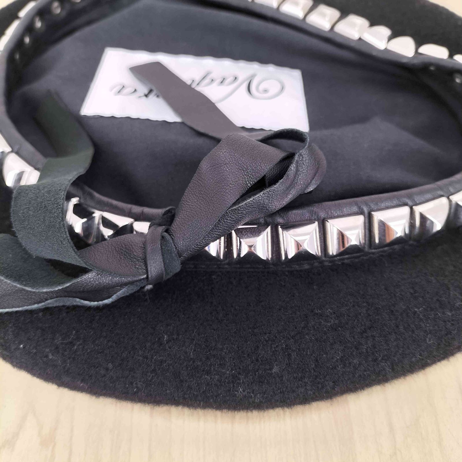  ヴァケラ VAQUERA Studded Military Beret レディース L ベレー帽 帽子