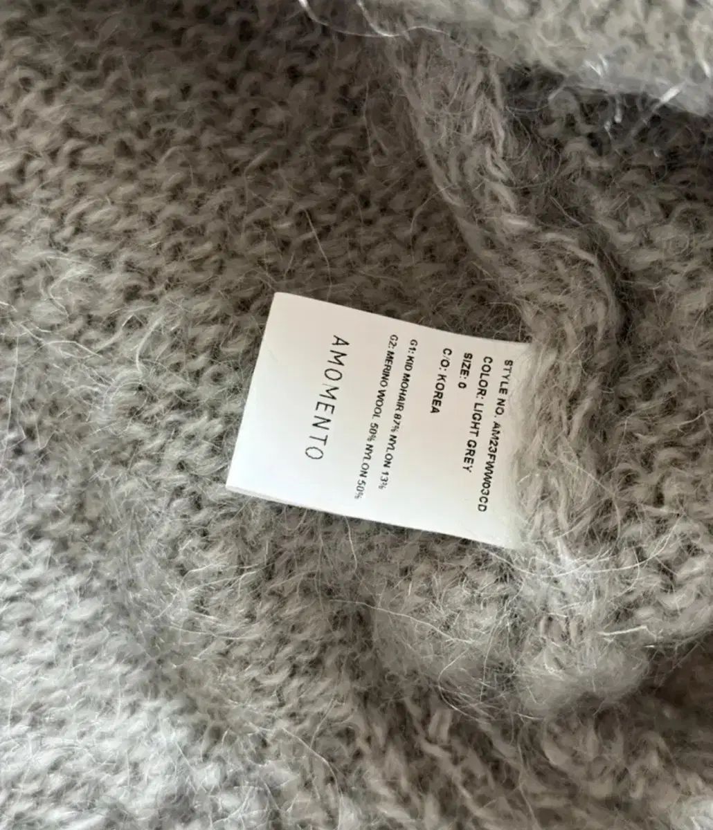 アモーメント ニュー グランドマスター カーディガン ライトグレー