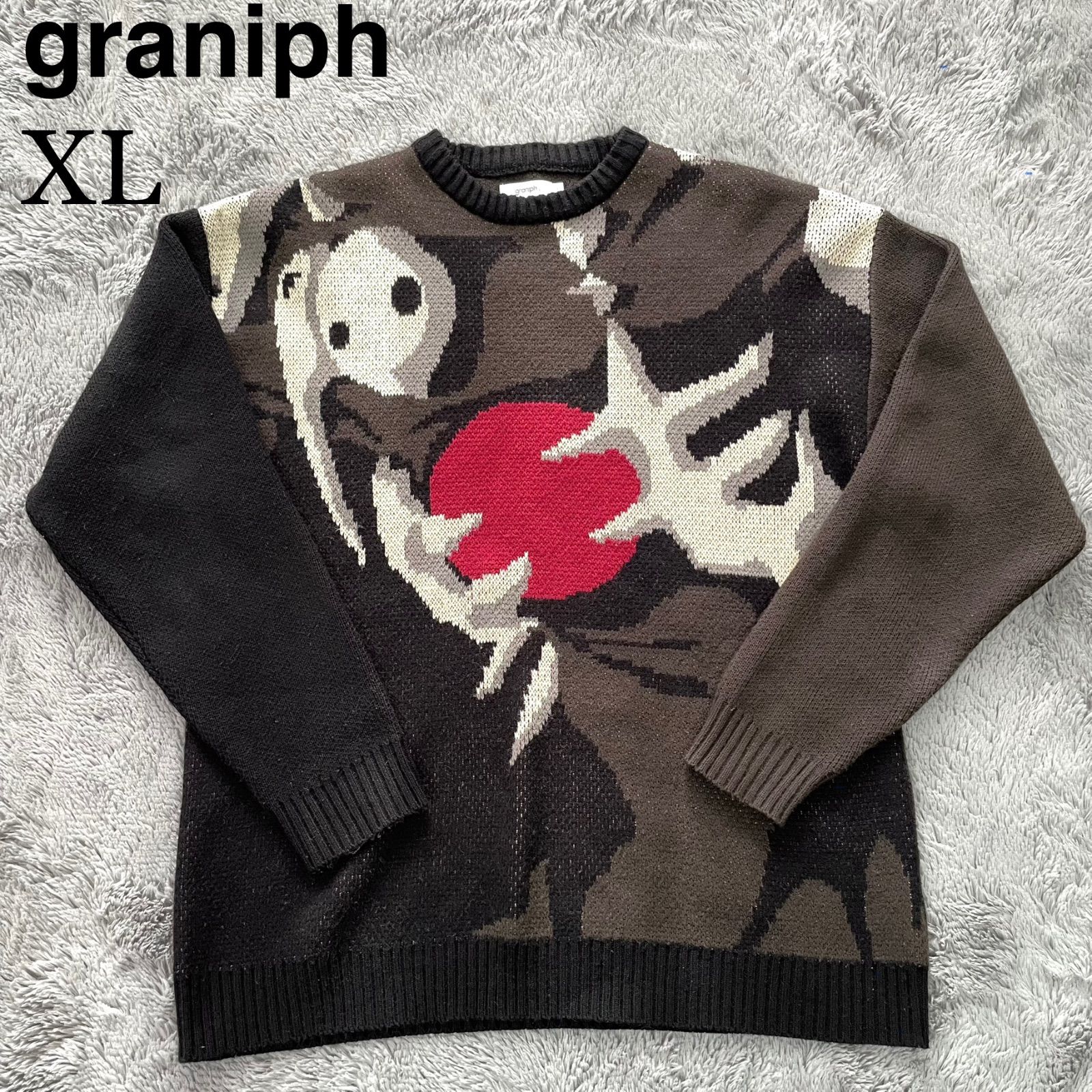 graniph グラニフ エヴァンゲリオン サキエル ニットセーター 厚手 XLサイズ 大きめサイズ EVANGELION