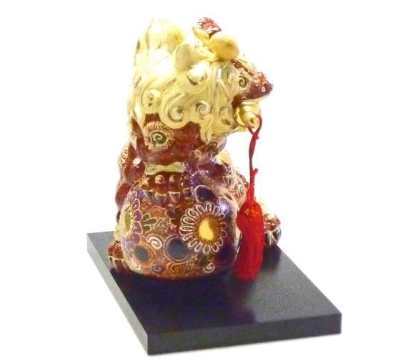 古九谷唐草紋唐獅子置物　時代物青手獅子置物 古九谷唐草紋唐獅子置物 時代物青手獅子置物