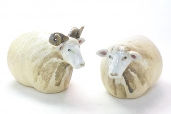 メーカー直送 九谷焼 干支 置物 インテリア 未 夫婦 福呂未