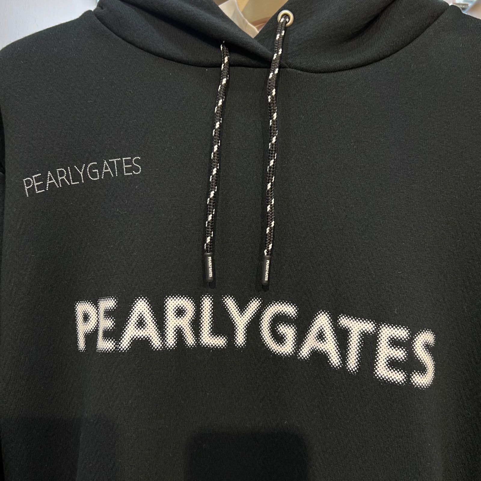 PEARLY GATES ジグザグ裏毛ジャガードスウェットフーディワンピース サイズ１ M