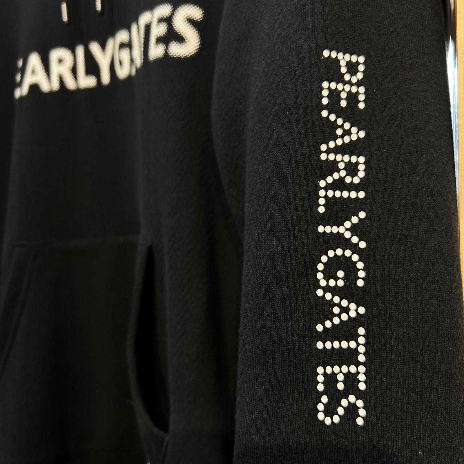 GATES ジグザグ裏毛ジャガードスウェットフーディワンピース