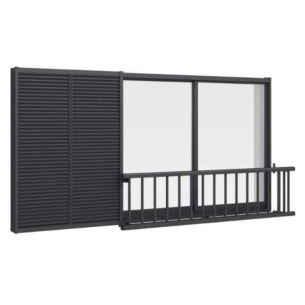 アルミ手すりS型ワイド 雨戸付引違い窓 半外付型用 25609 手すりW 2 870mm × 手すりH 900mm LIXIL リクシル TOSTEM トステム