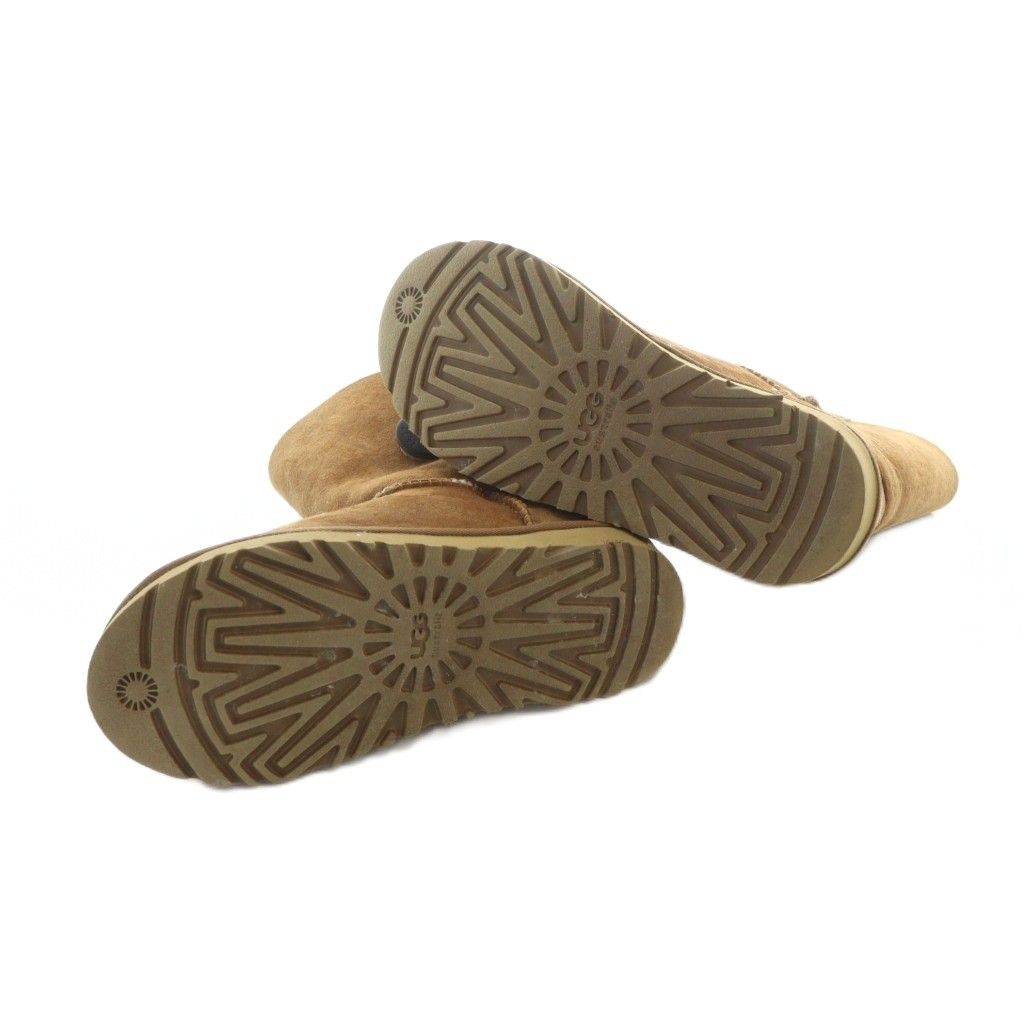  アグ オーストラリア UGG australia BAILEY BUTTON 5803 W ムートンブーツ ショート ロゴ ボア スエード US 6 23 cm 茶 ブラウン GY 18 MQ ブーツ 靴