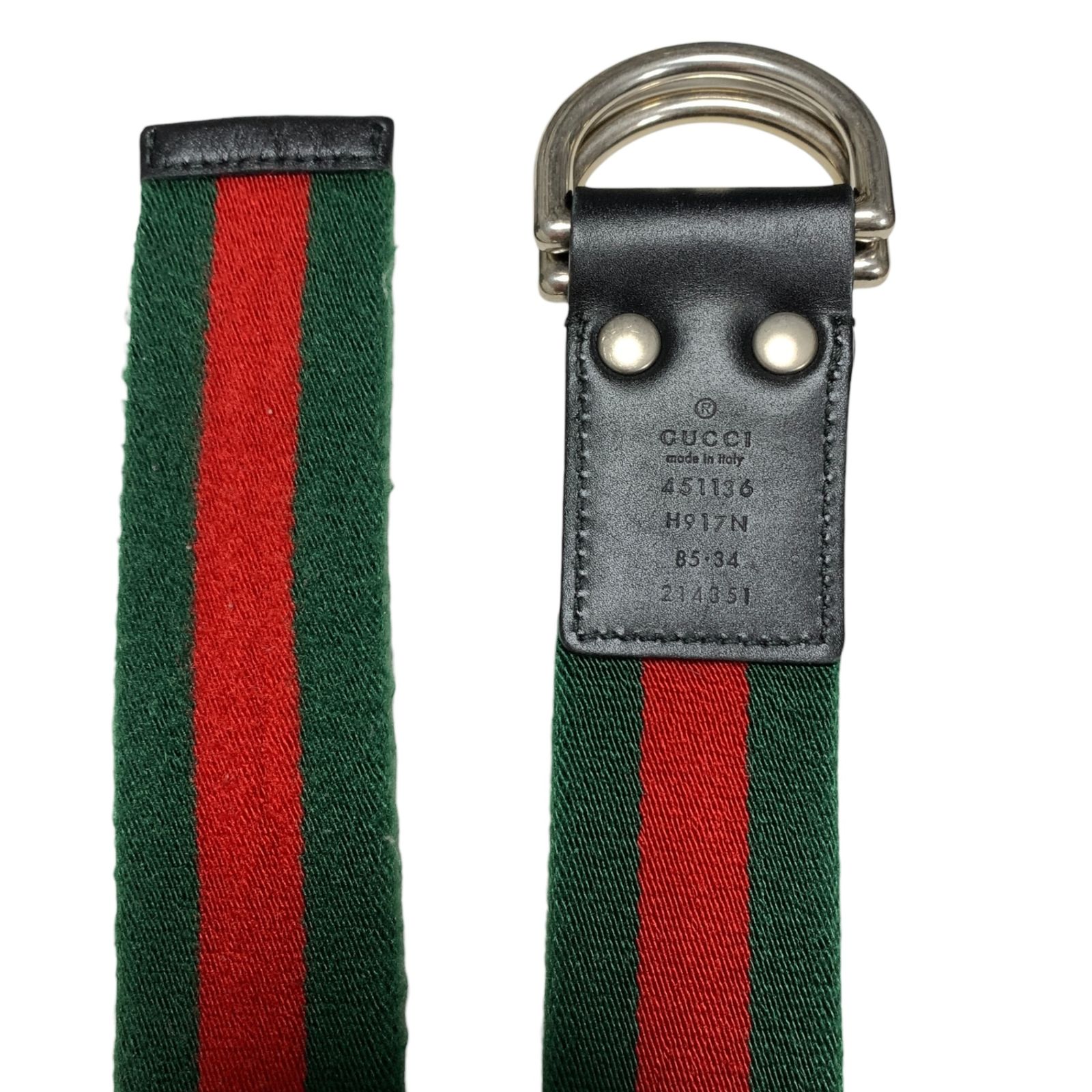 セール ◇GUCCI グッチ シェリーライン Dリング ベルト 451136 全長約