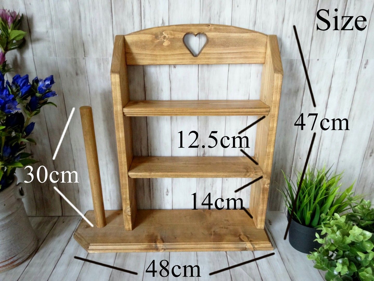 ハンドメイド スパイスラック ハートタイプ （チーク色）