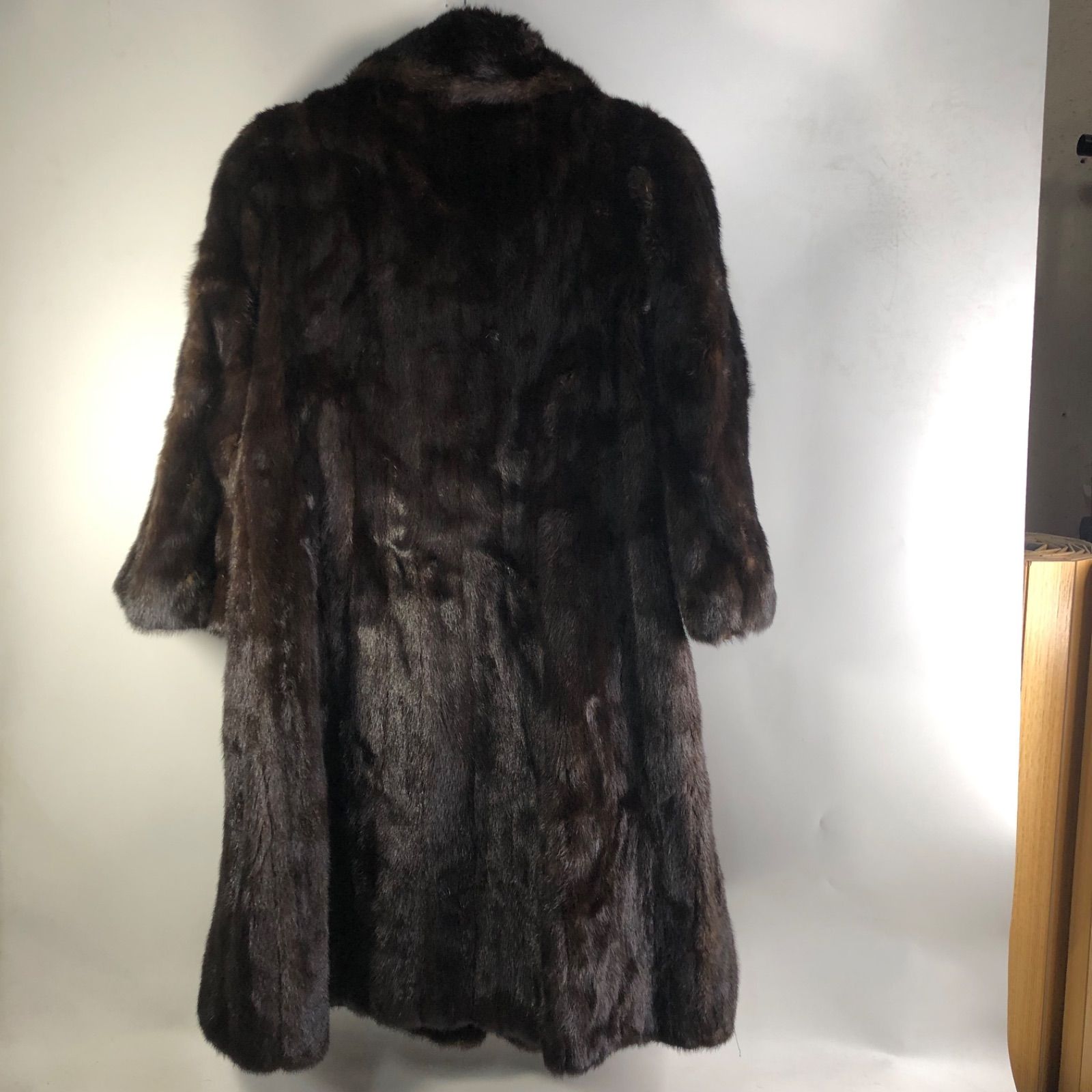 A1112-25-8 レディース ミンク ファーコート ロングコート レディースコート ダークブラウン