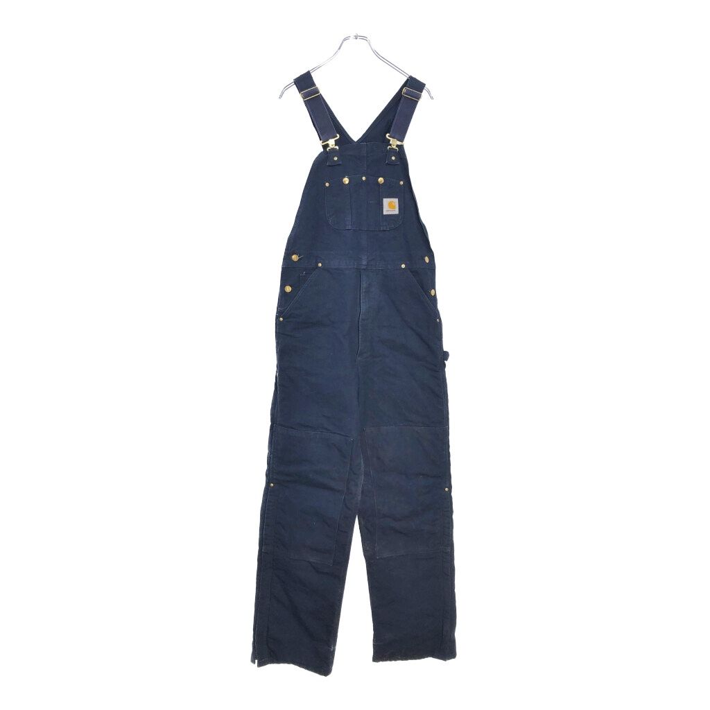 Carhartt カーハート ダック ダブルニー ビブオーバーオール ネイビー メンズ W34 L34 古着 V8116