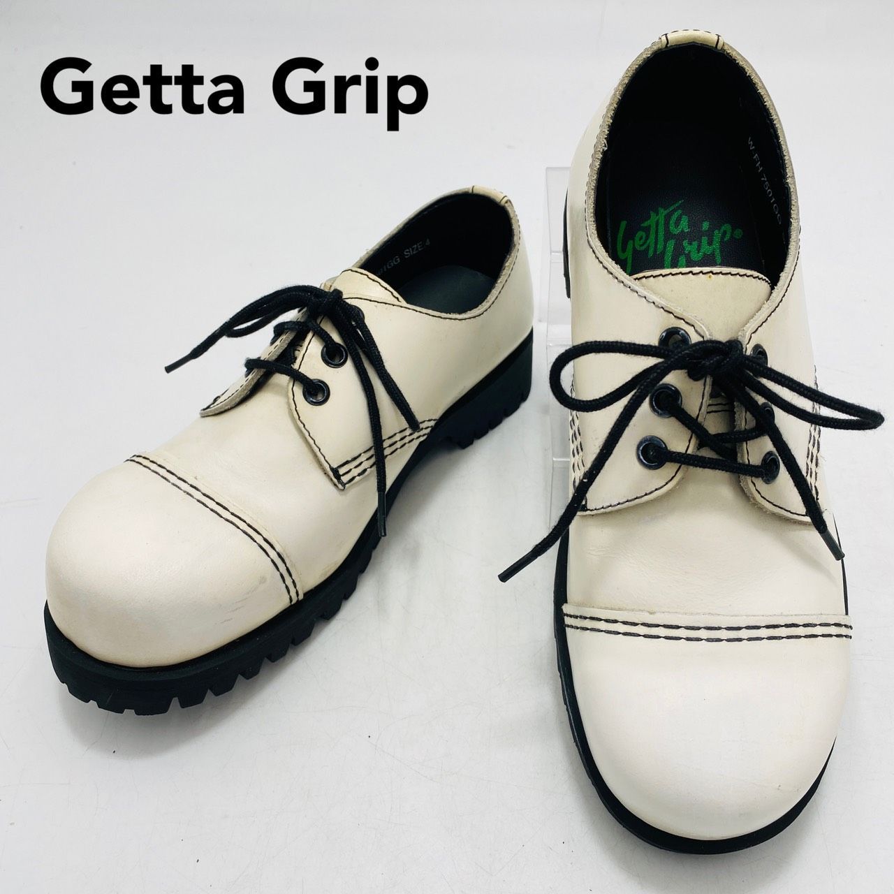 希少 廃盤 英国 Getta Grip ゲッタグリップ 3ホール 厚底 レザー 