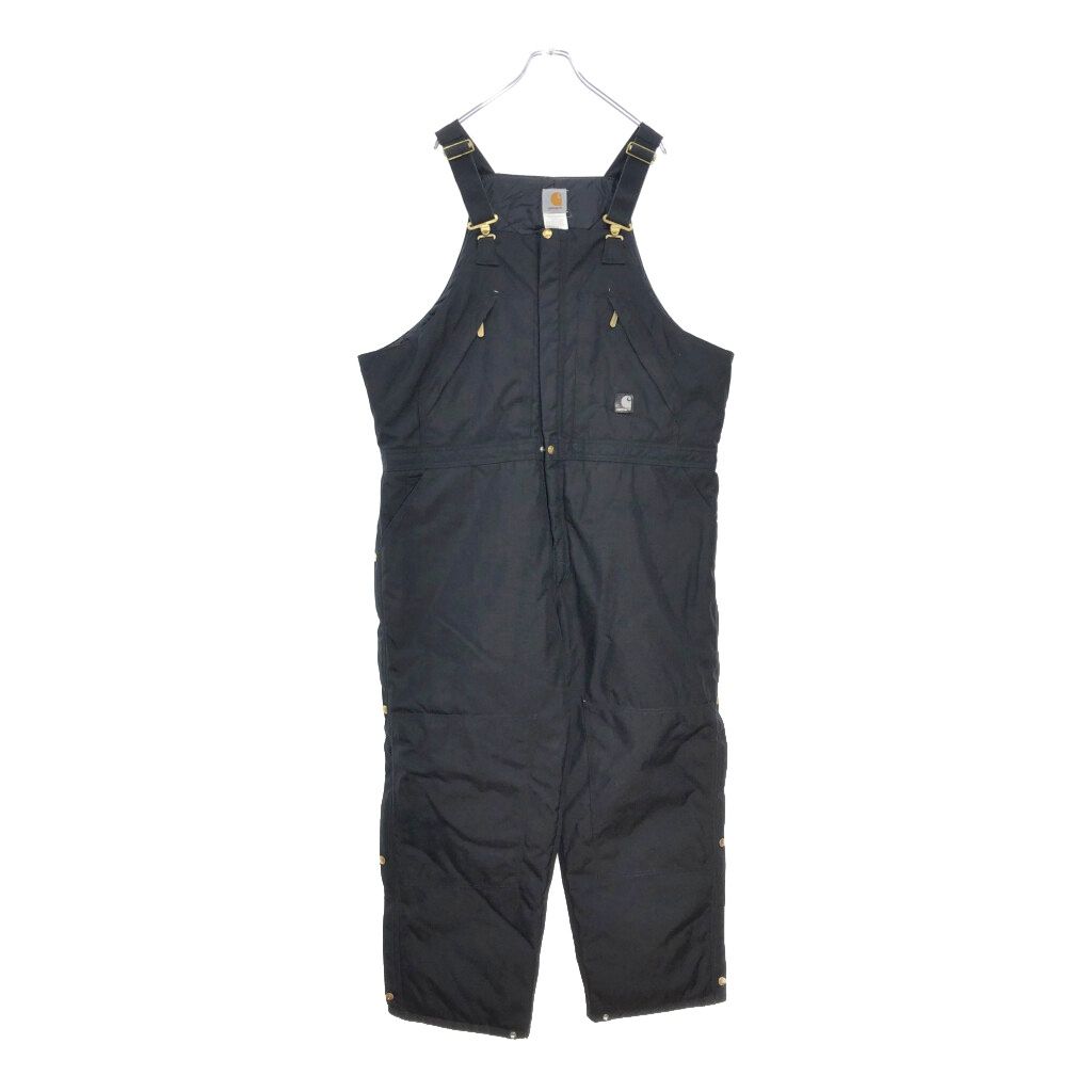 Carhartt カーハート ダブルニー ナイロンオーバーオール 大きいサイズ ブラック メンズ W 44 L 30 古着 V 8117