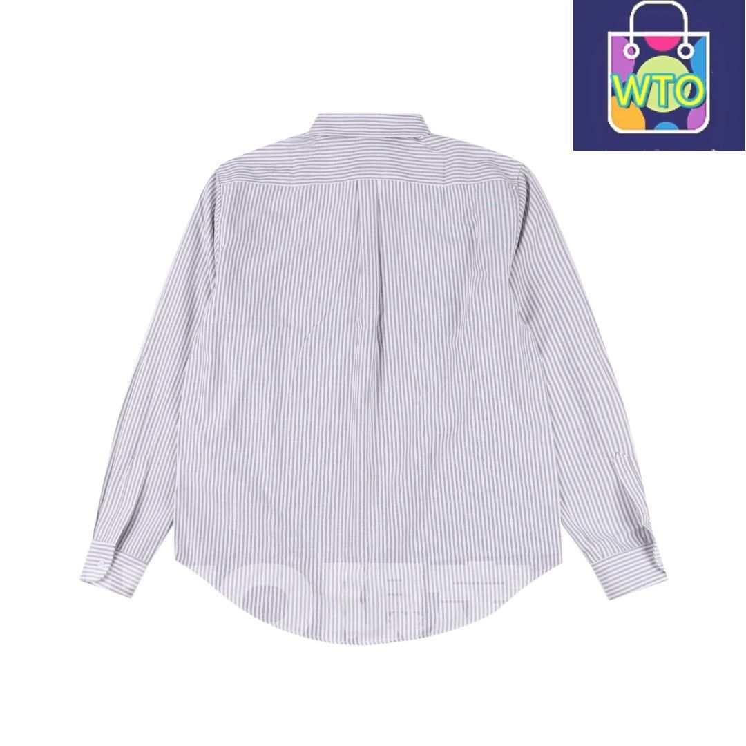 今日 Polo Ralph Lauren ポロラルフローレン オックスフォードストライプシャツ ロゴエンブロイダリー付き スウェットシャツ アウター 秋冬トップス