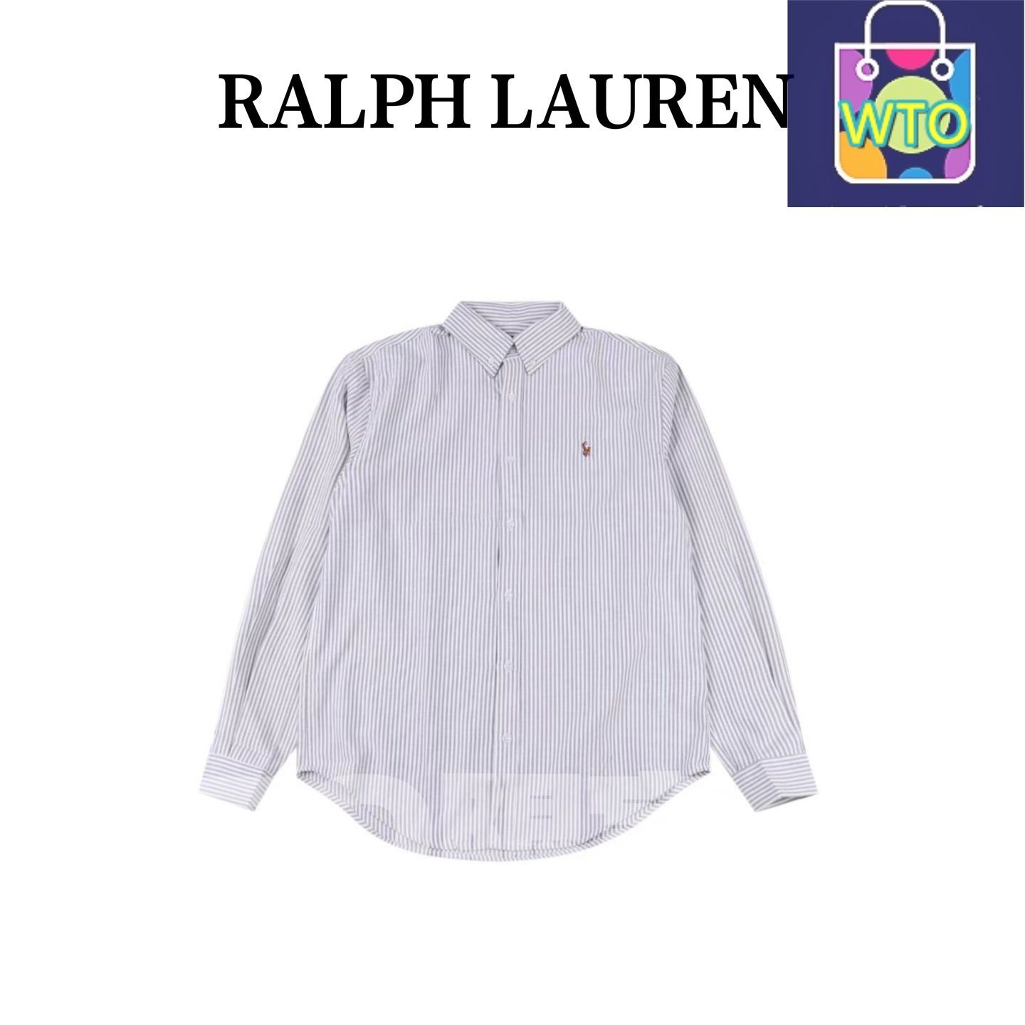 今日 Polo Ralph Lauren ポロラルフローレン オックスフォードストライプシャツ ロゴエンブロイダリー付き スウェットシャツ アウター 秋冬トップス