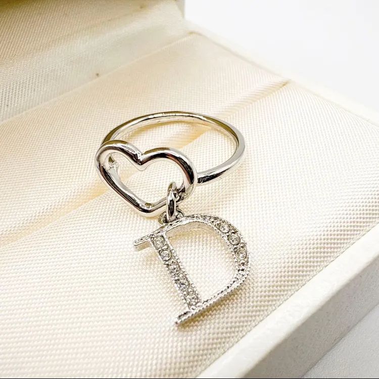F-033-03 保存 き Dior リング 指輪 ハート シルバー