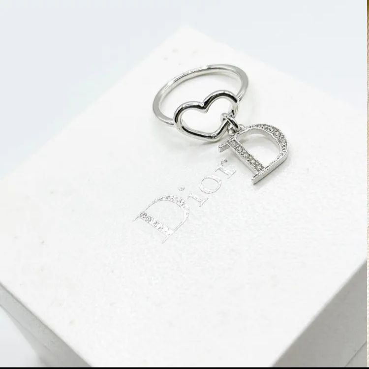 F-033-03 保存 き Dior リング 指輪 ハート シルバー