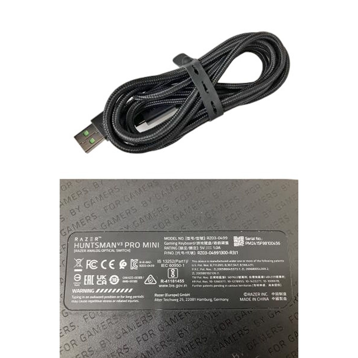 Razer Huntsman V 3 Pro Mini US配列 ゲーミングキーボード 60 コンパクト アナログオプティカルスイッチ Gen 2 ラピッドトリガー