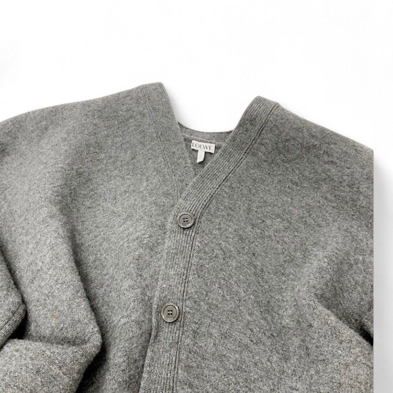 LOEWE グレー フリンジ カーディガン LOEWE グレー フリンジ カーディガン