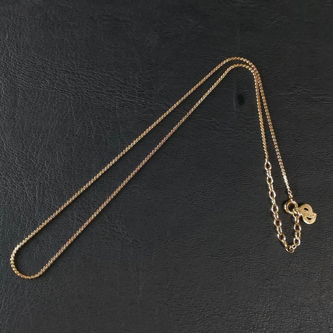 Dior ディオール 細チェーンネックレス 1㎜ ゴールド 喜平 ロゴ