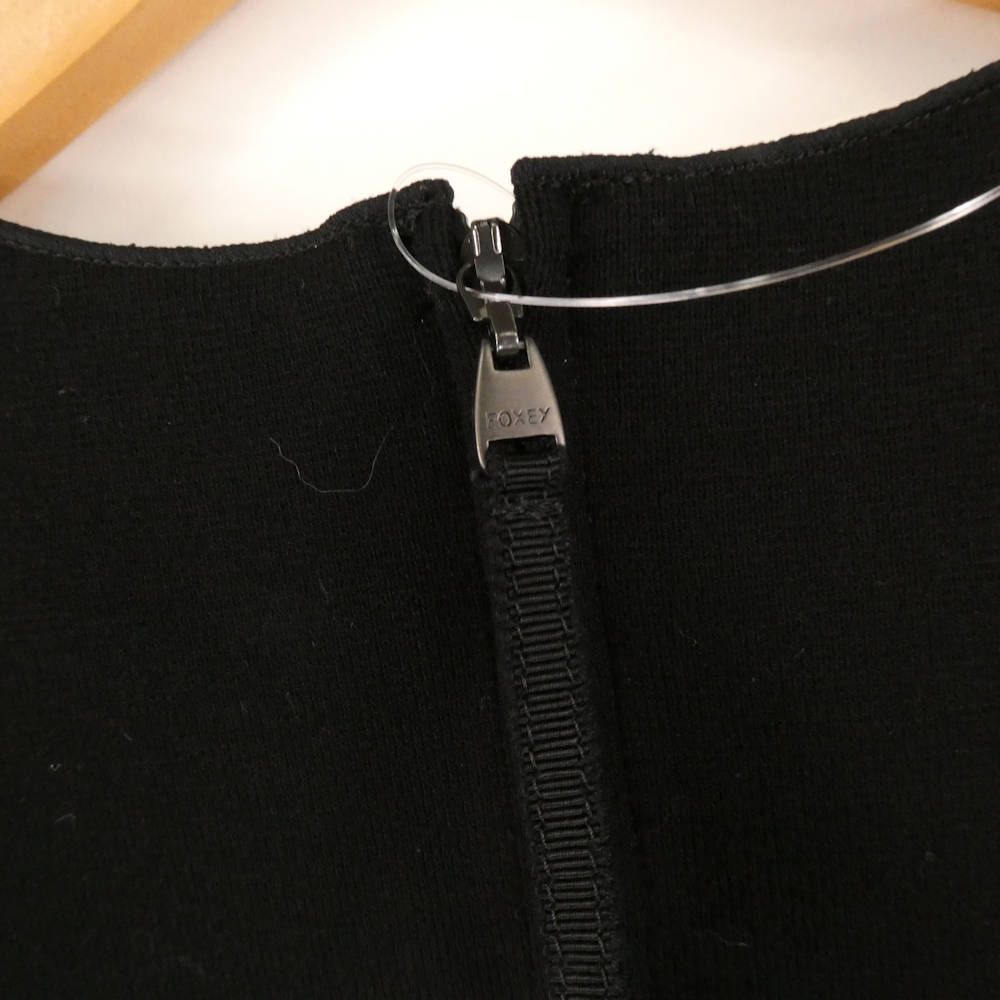  FOXEY フォクシー 33005 ワンピース 38 s レーヨン 半袖 ひざ丈 ツイード パフスリーブ レディース 半袖 ひざ丈ワンピース